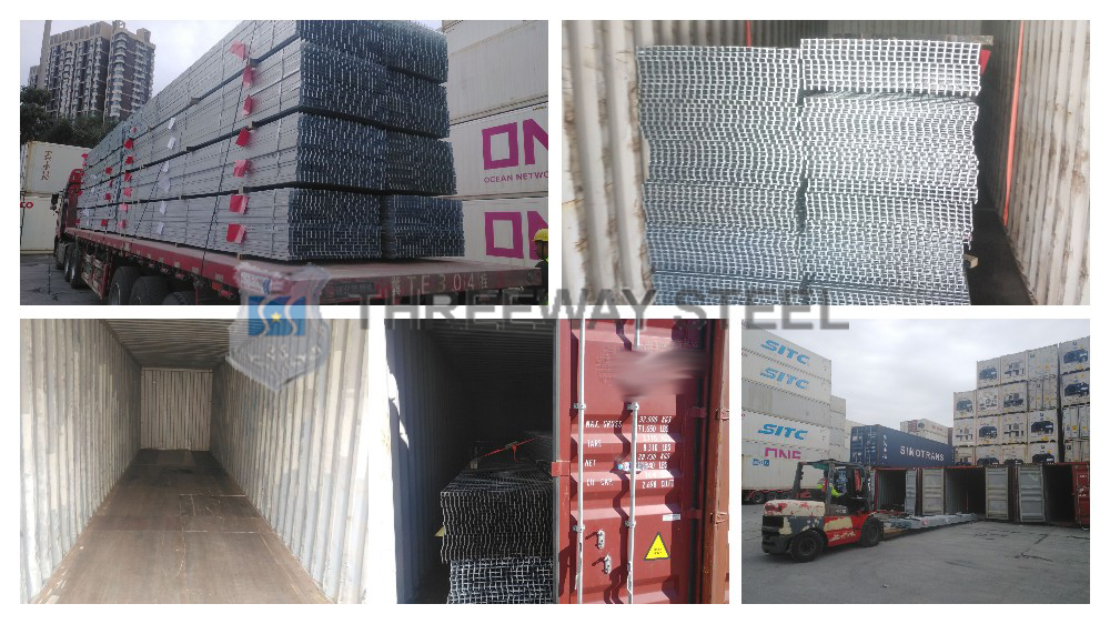 Exporta&ccedil;&atilde;o de grade serrilhada GI de a&ccedil;o de tr&ecirc;s vias