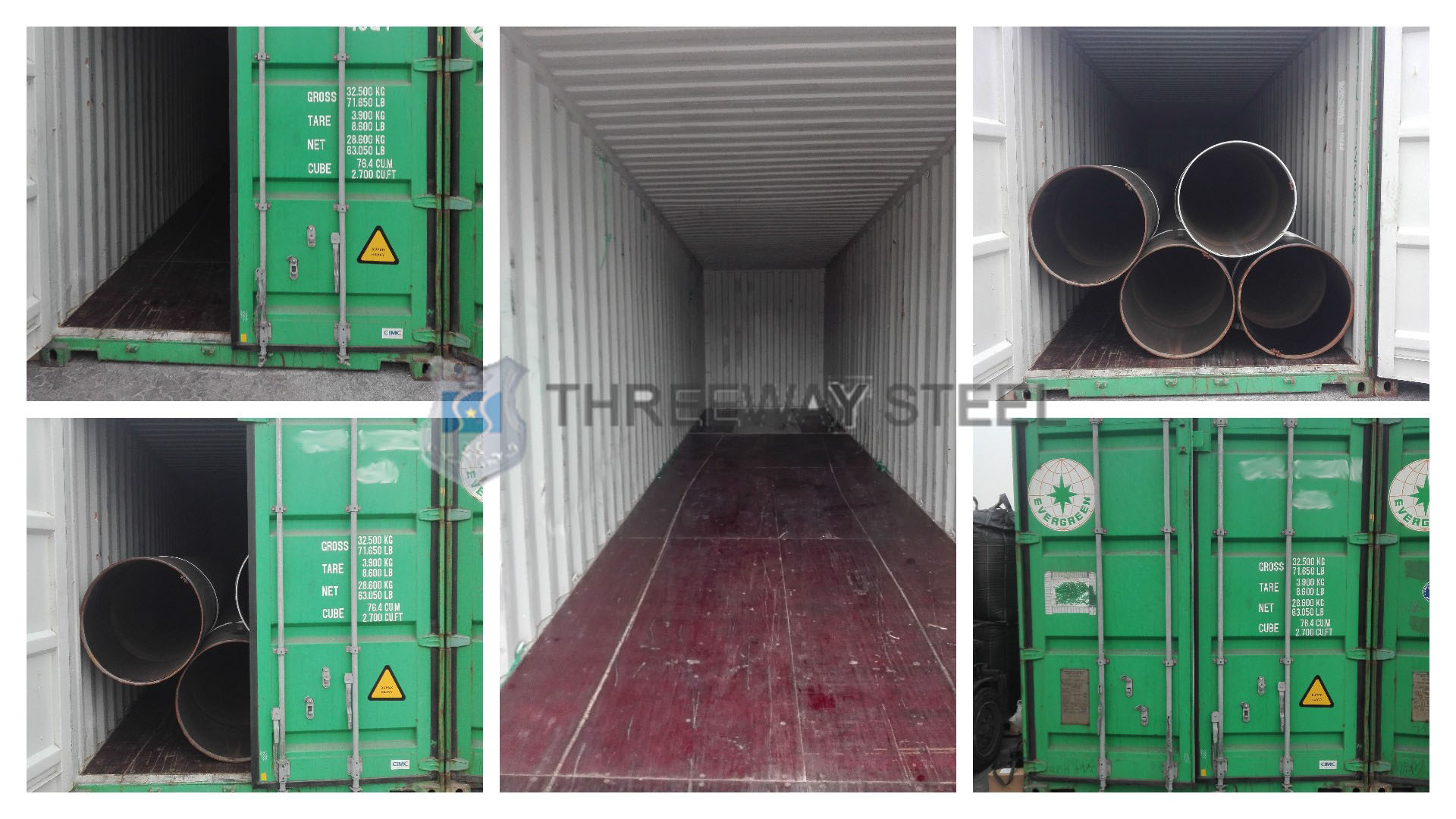 Exportação de tubos de aço ERW