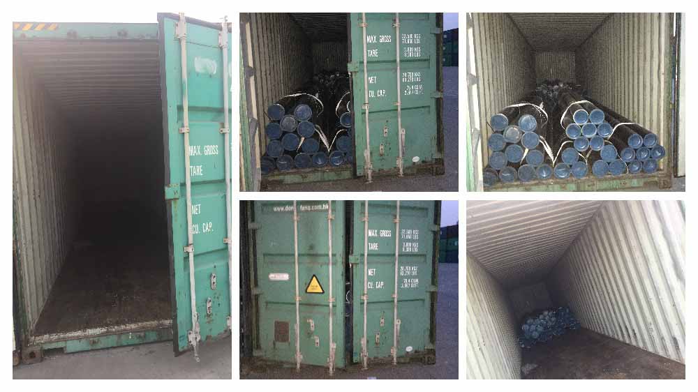 Exportação de tubos de aço sem costura